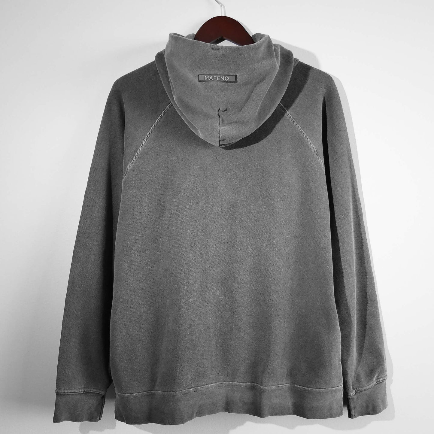 100% organic cotton clean slate hoodie graphite - back