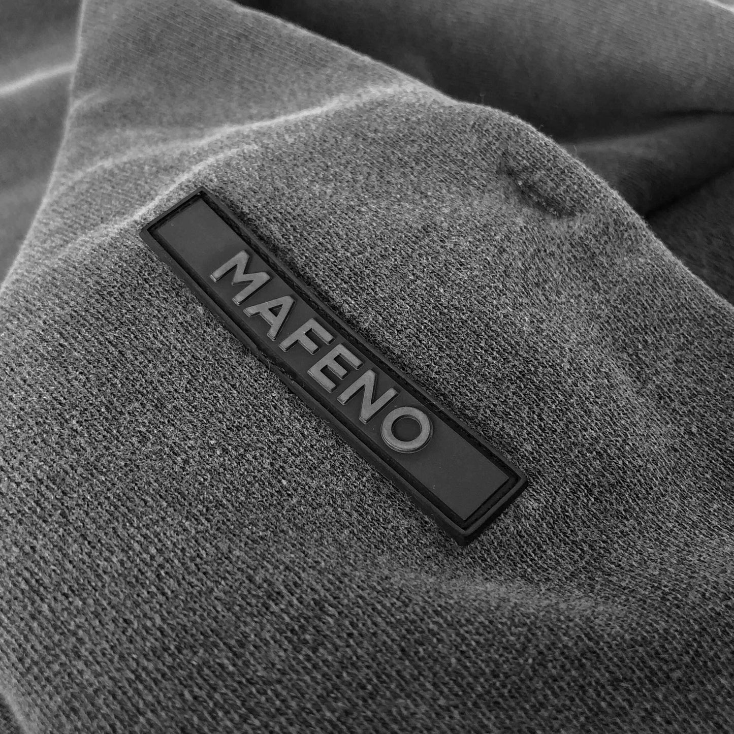 100% organic cotton clean slate hoodie graphite - detail