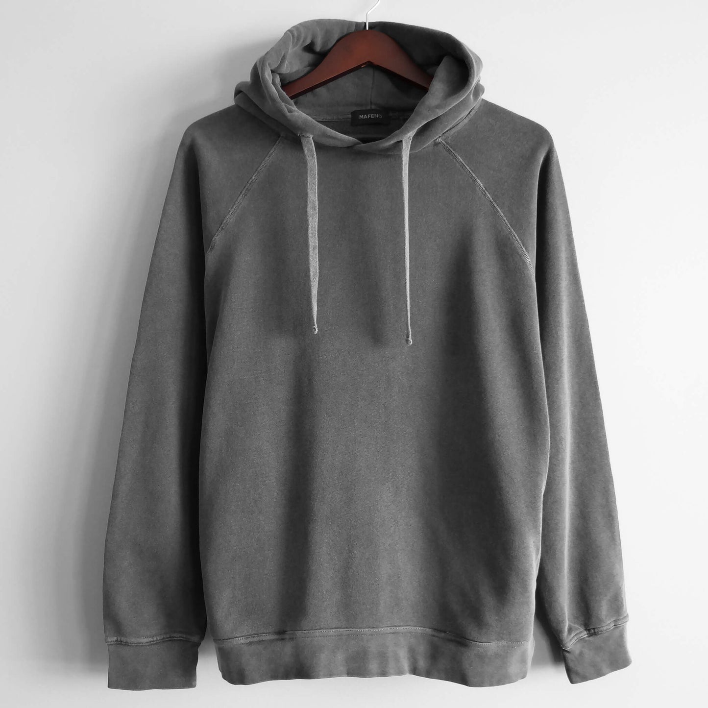 100% organic cotton clean slate hoodie graphite - front