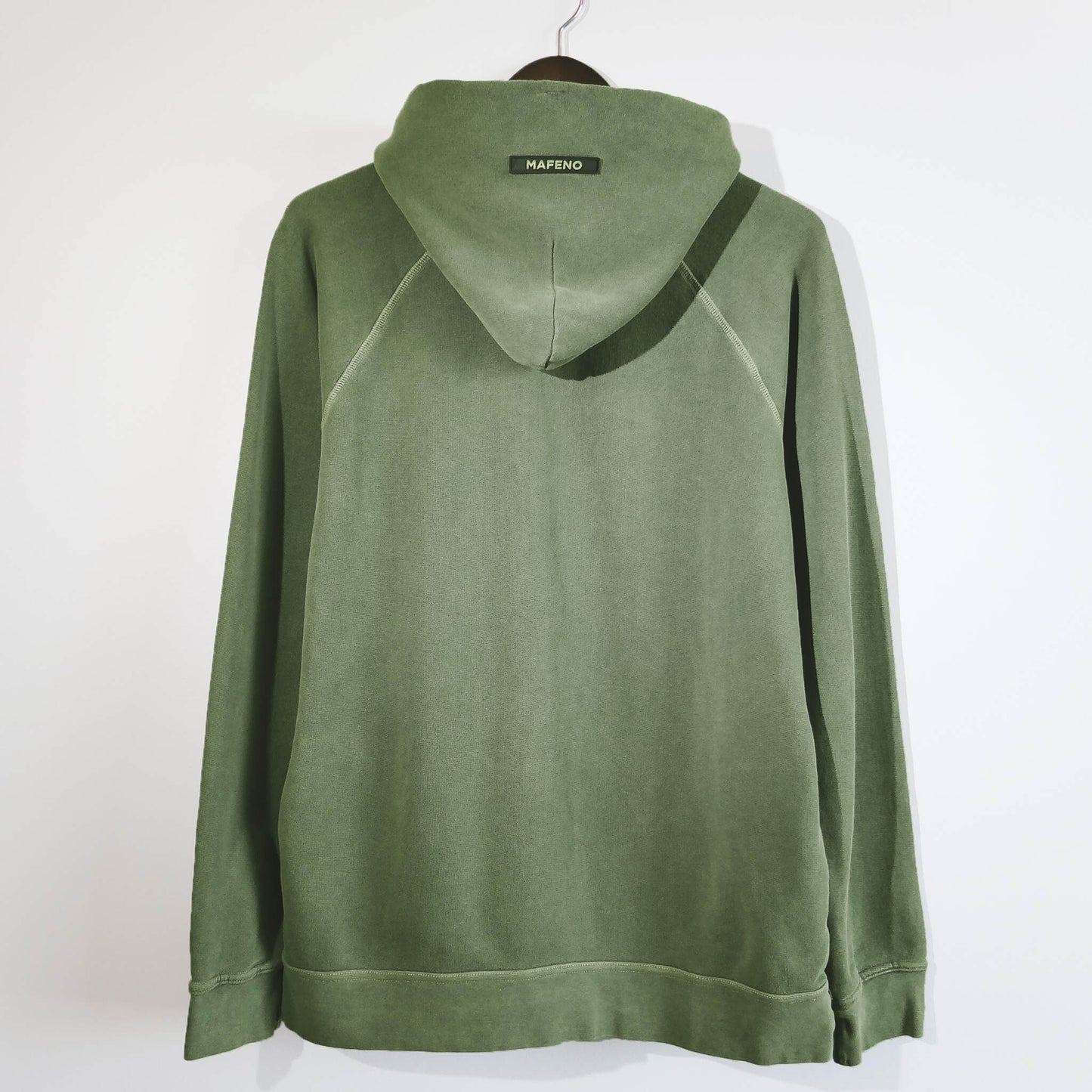 100% organic cotton clean slate hoodie military - back