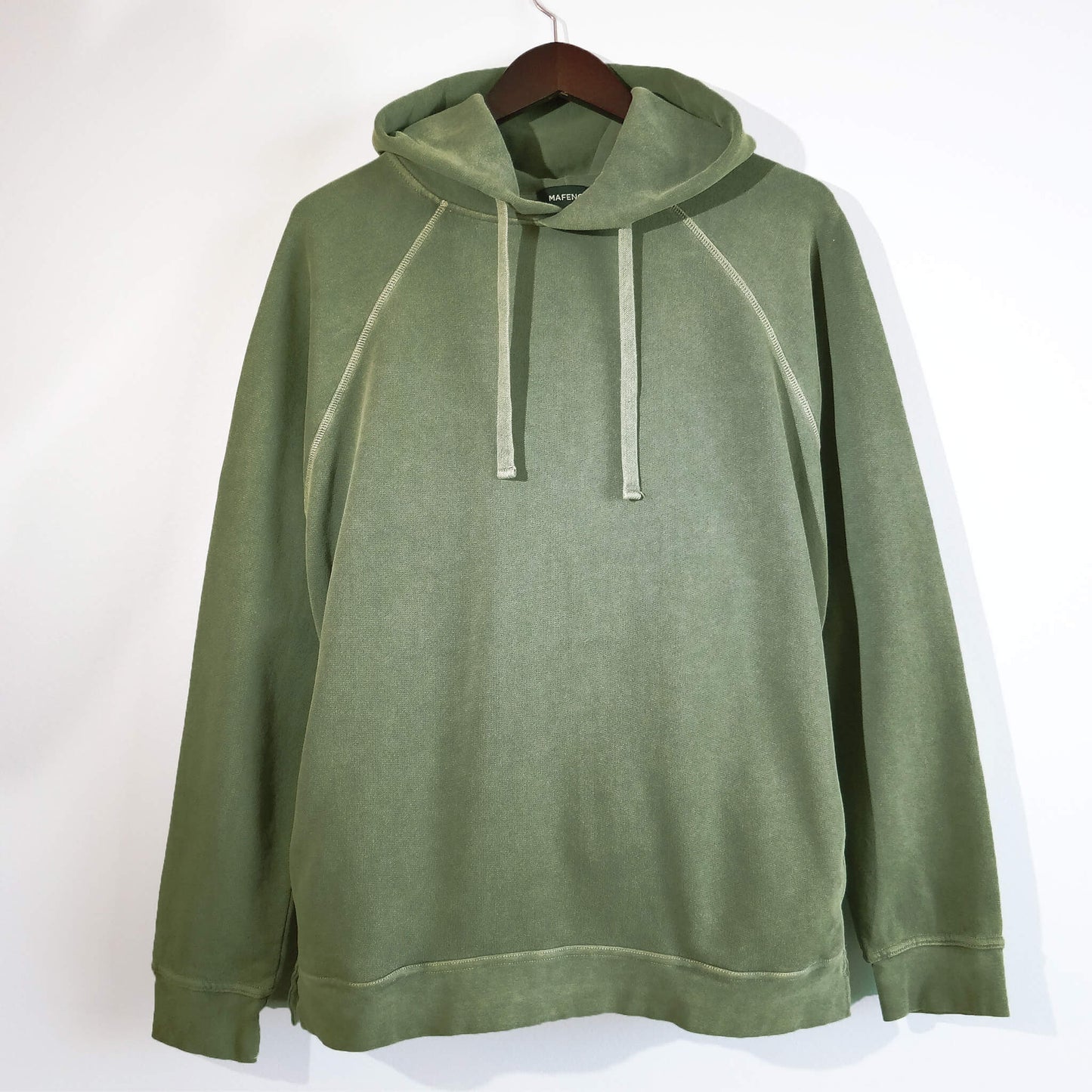 100% organic cotton clean slate hoodie military - front