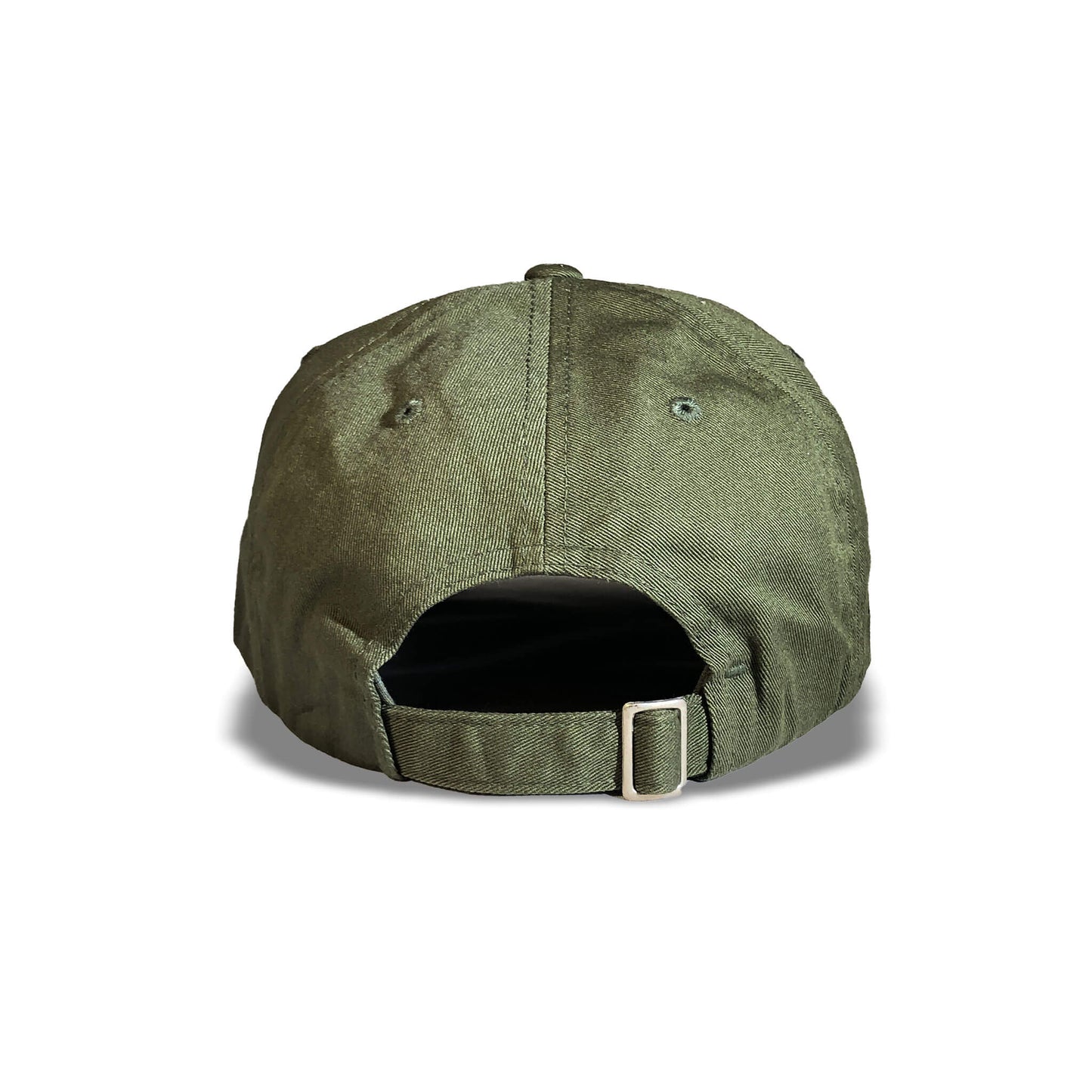 eco friendly washed 6 panel dad hat olive - back