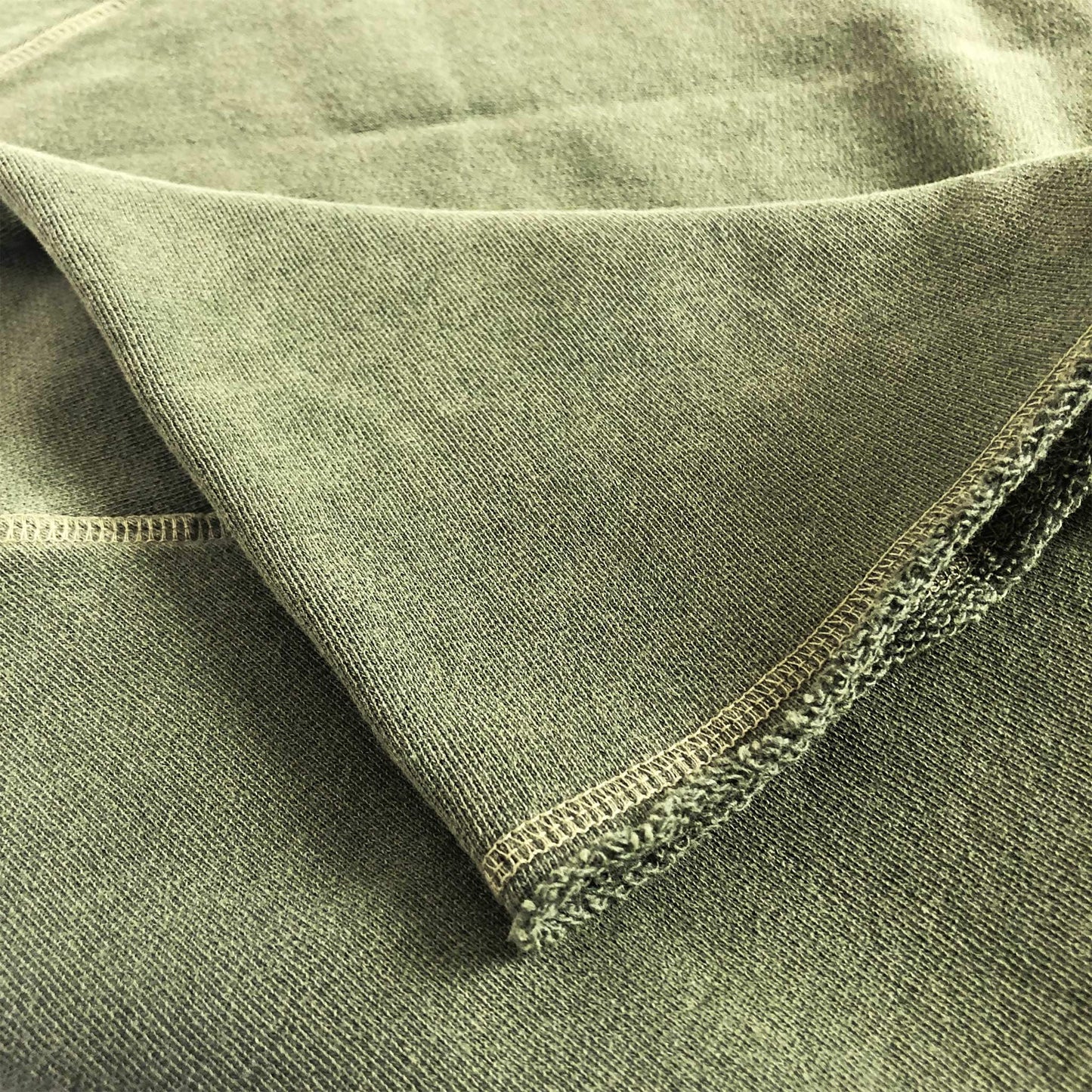 100% organic cotton revival sweatshirt tee military- detail